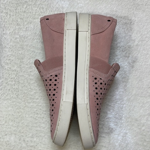Frye & Co Peggy Perforated Sneakers Suede Light Pink Size 7 - Picture 4 of 7